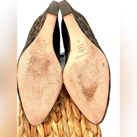 Brian Atwood Leopard Print Ankle Booties - Picture 10 of 12